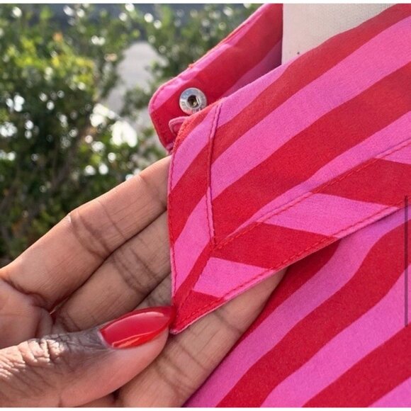 Cacharel Shirt Stripe Red Pink - Picture 7 of 9